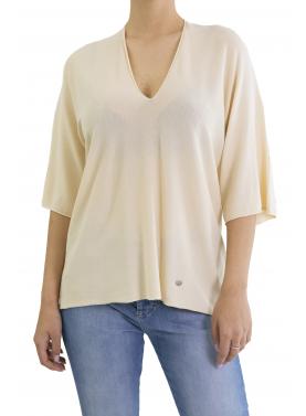 Maglia monocolour con scollo a V Please 